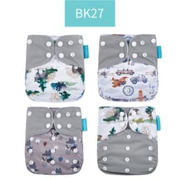 image-Happyflute 4-Pack Washable Training Pants - Waterproof Diapers for Infants 1-3 Years Old