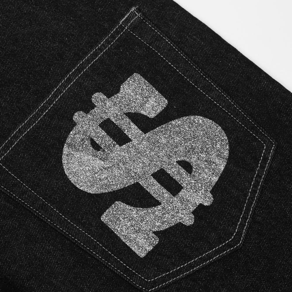 image-TIFO Loose Straight Jeans - Black XL Street Style