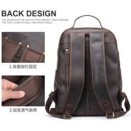 image-MASIWEI crazy horse leather backpack men's leather large capacity 2022 new outdoor men's computer bag backpack tide