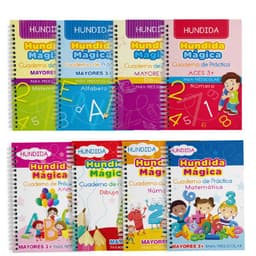 image-Cross-border Spanish version of children's groove calligraphy practice book, pen control training, magic practice copybook and red tracing book