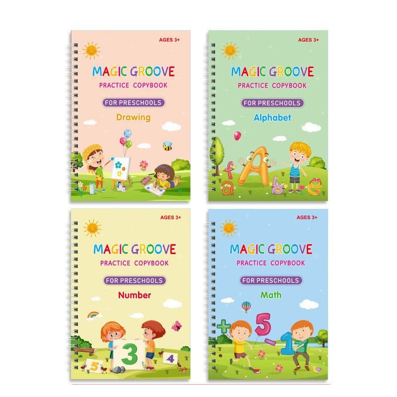 image-Fang Zhihui Arabic Copybook Set - 4 Books + Pen Holder - Multi-Language