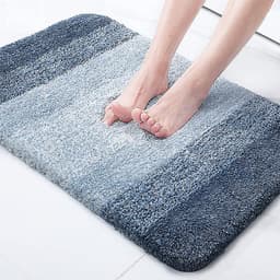 image-Junxi Microfiber Bath Step Mat - 41x61 Non-Slip - Black/Blue/Brown/Gray