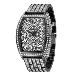 image-Pintime Men's Diamond Watch - Silver 50mm Sports Quartz