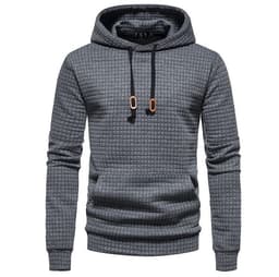 image-European Size Men's Jacquard Sweater - Dark Gray 2XL