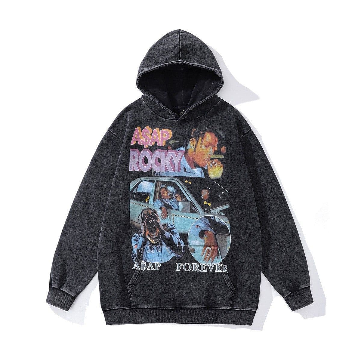 image-Cotton Fleece Hoodie - Kangaroo Pocket Loose Fit XXL
