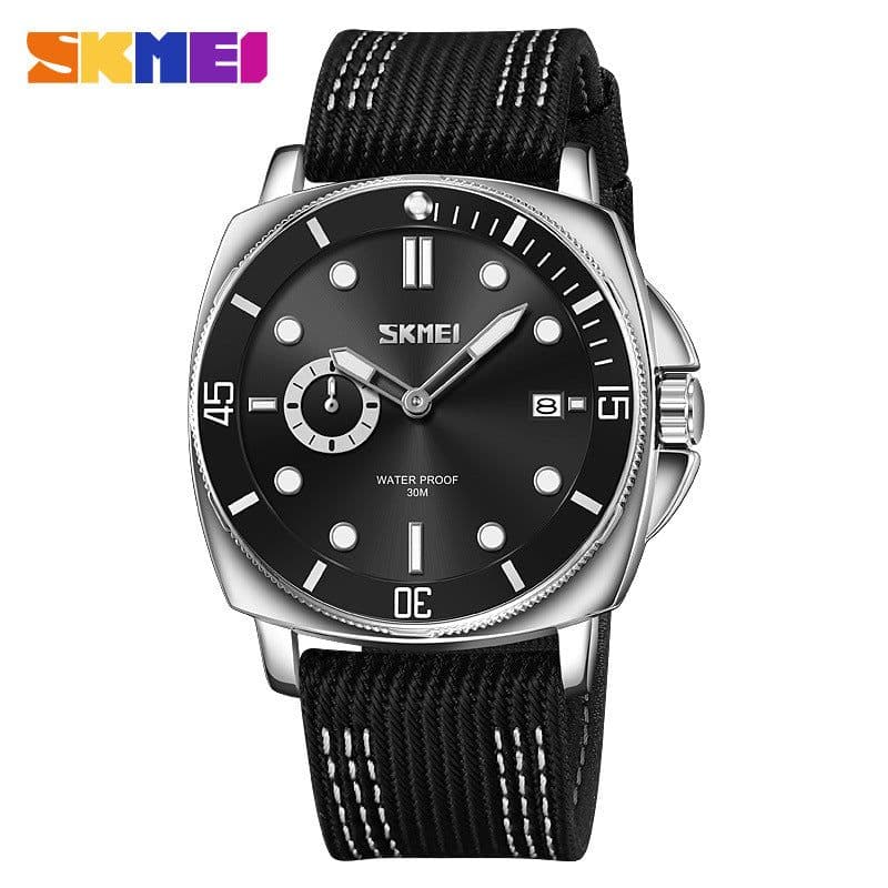 image-SKMEI Men's Quartz Watch - Black 47mm Round Waterproof 30M