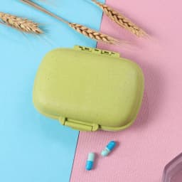 image-Portable 7-Day Pill Organizer - Double-Layer Sealed Storage
