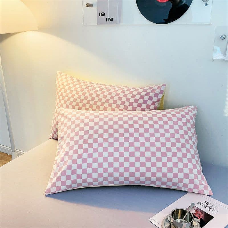image-Modern Simple Cartoon Pillow Cover Cotton Pair