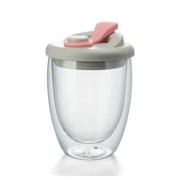 image-Double-Layer Borosilicate Glass Cup - Black 450ml
