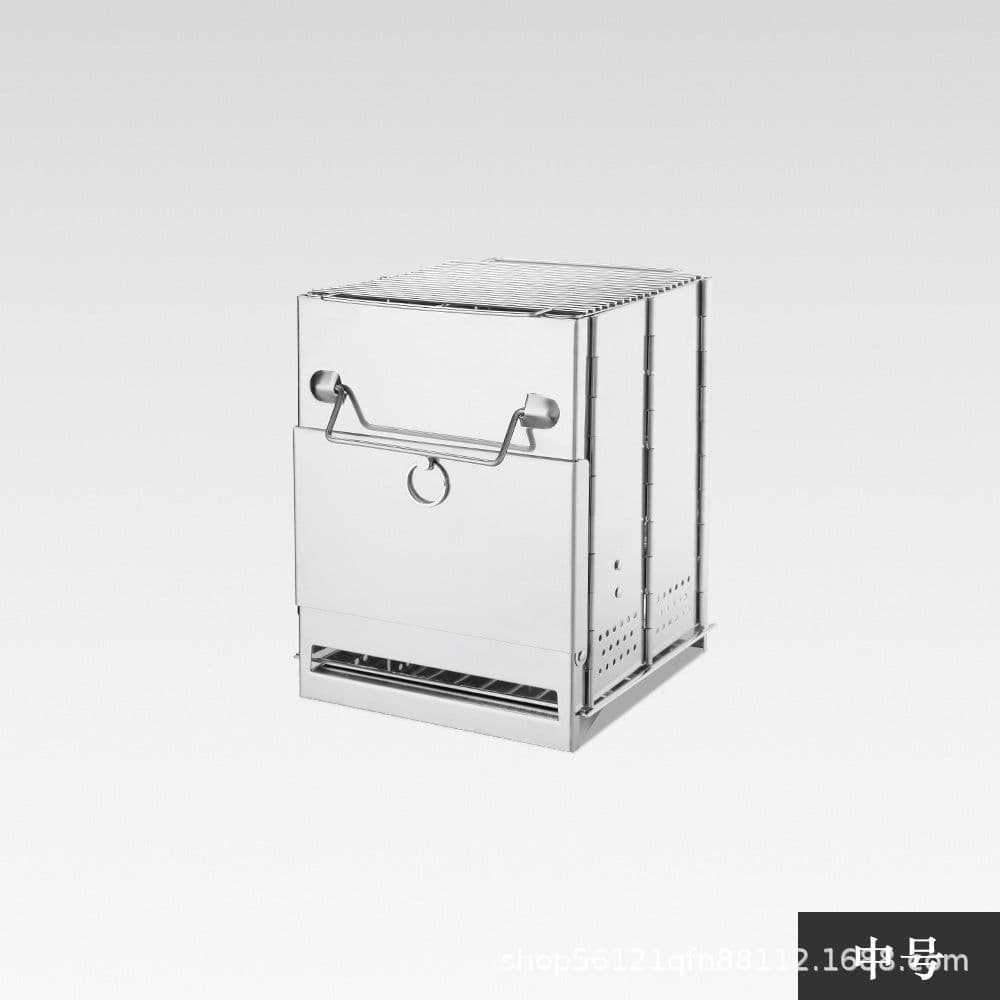 image-Outdoor Windproof Folding BBQ Stove Portable Stainless Steel