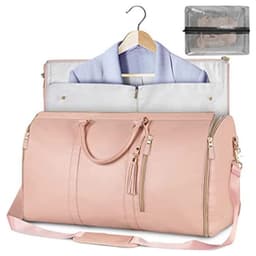 image-Spot Travel Duffle Bag - Off White PU Leather Large