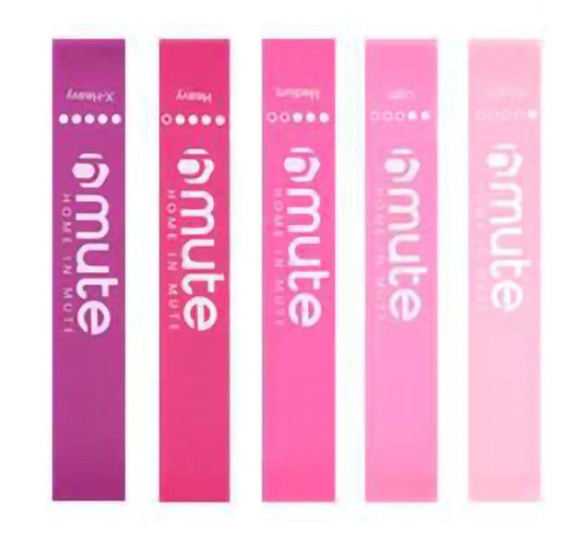 image-Utronix Silicone Resistance Bands - Yoga, Fitness, Stretch - 5-Pack