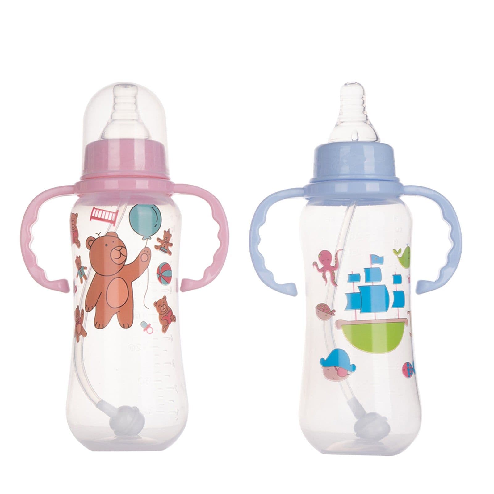 image-Newborn baby children plastic pp feeding bottle standard caliber gourd baby feeding bottle 280mL feeding bottle wholesale