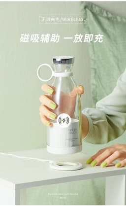 image-Portable USB Rechargeable Wireless Juicer Cup Handheld With Large Capacity