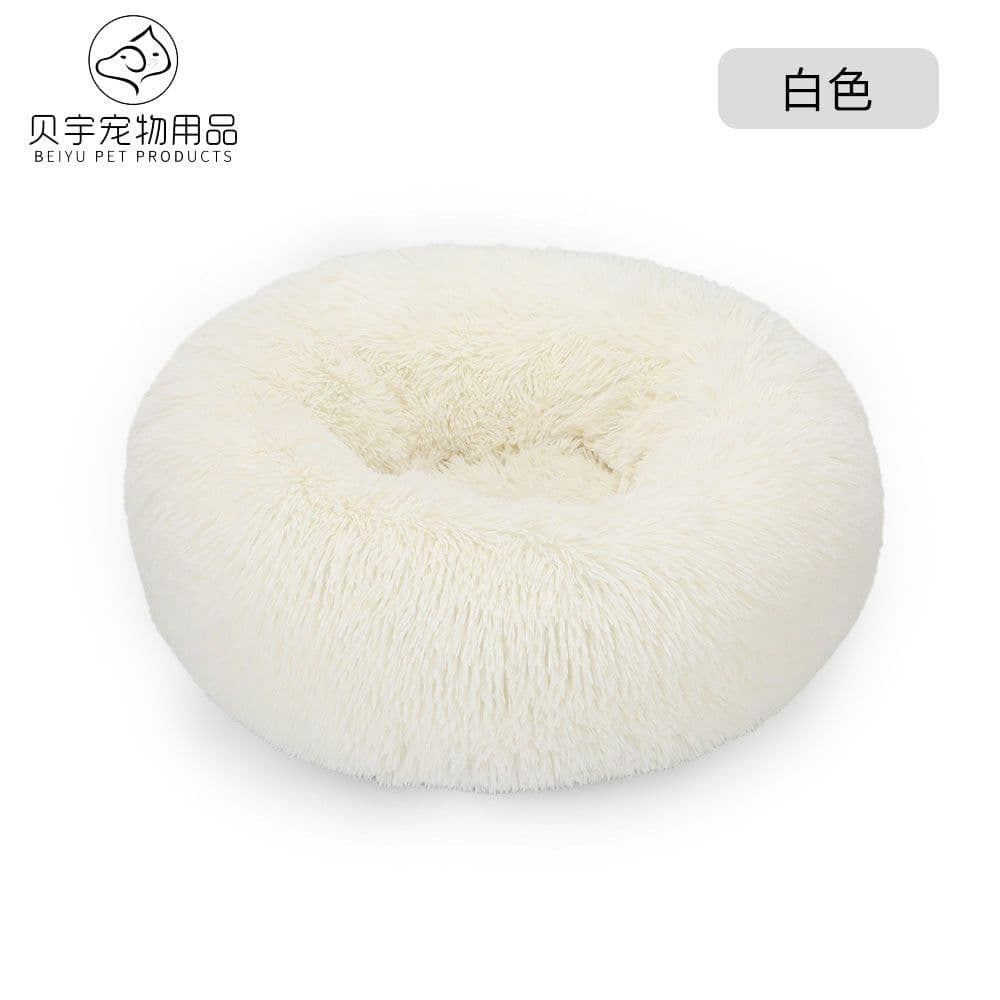 image-Plush cat litter kennel round removable and washable kennel winter warmth pet supplies bed dog bed kennel
