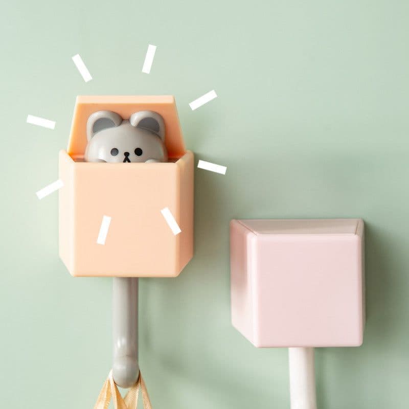 image-Cartoon Adhesive Hooks - No Drill, 2kg Capacity