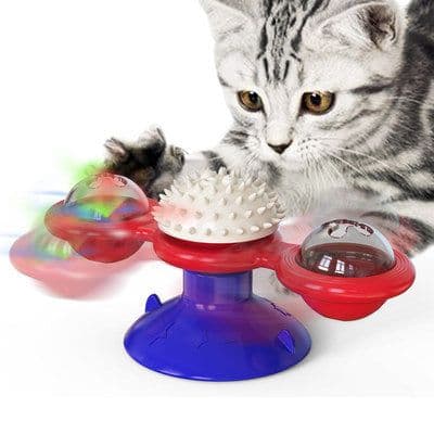 image-Chengwu Spinning Windmill Cat Toy - Pink