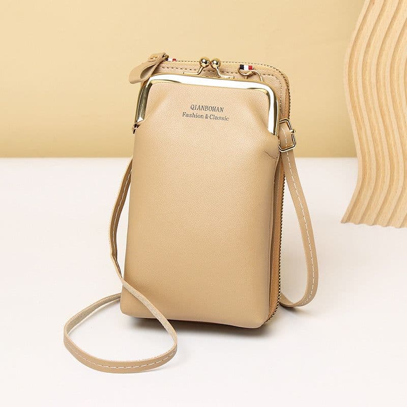 image-Messenger Bag Mobile Phone Bag Ladies Shoulder Bag Candy Color Mini Small Bag Vertical Ladies Clutch Bag Ladies Long Wallet