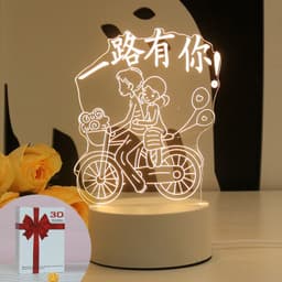 image-Christmas 3D Night Light Table Lamp, Kids' Gift, Modern, USB, 135x210mm