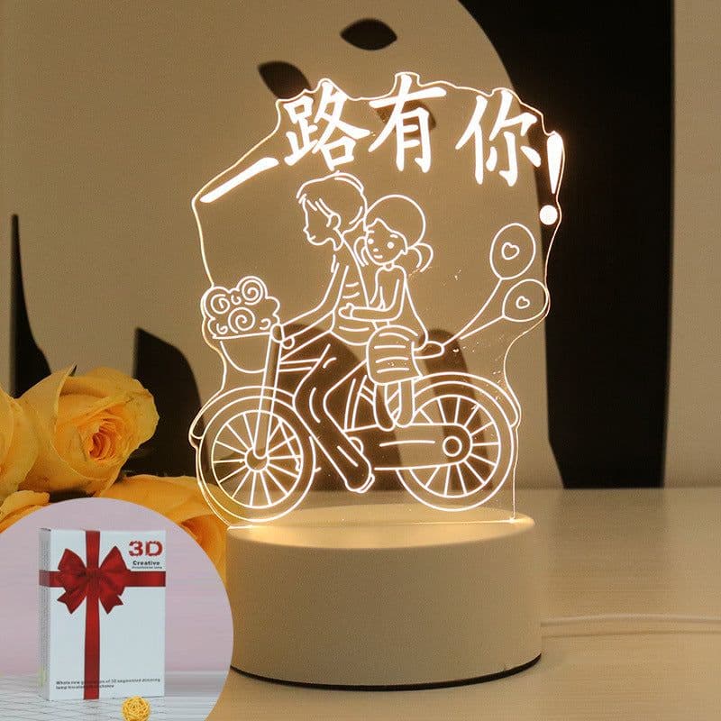 image-Christmas 3D Night Light Table Lamp, Kids' Gift, Modern, USB, 135x210mm