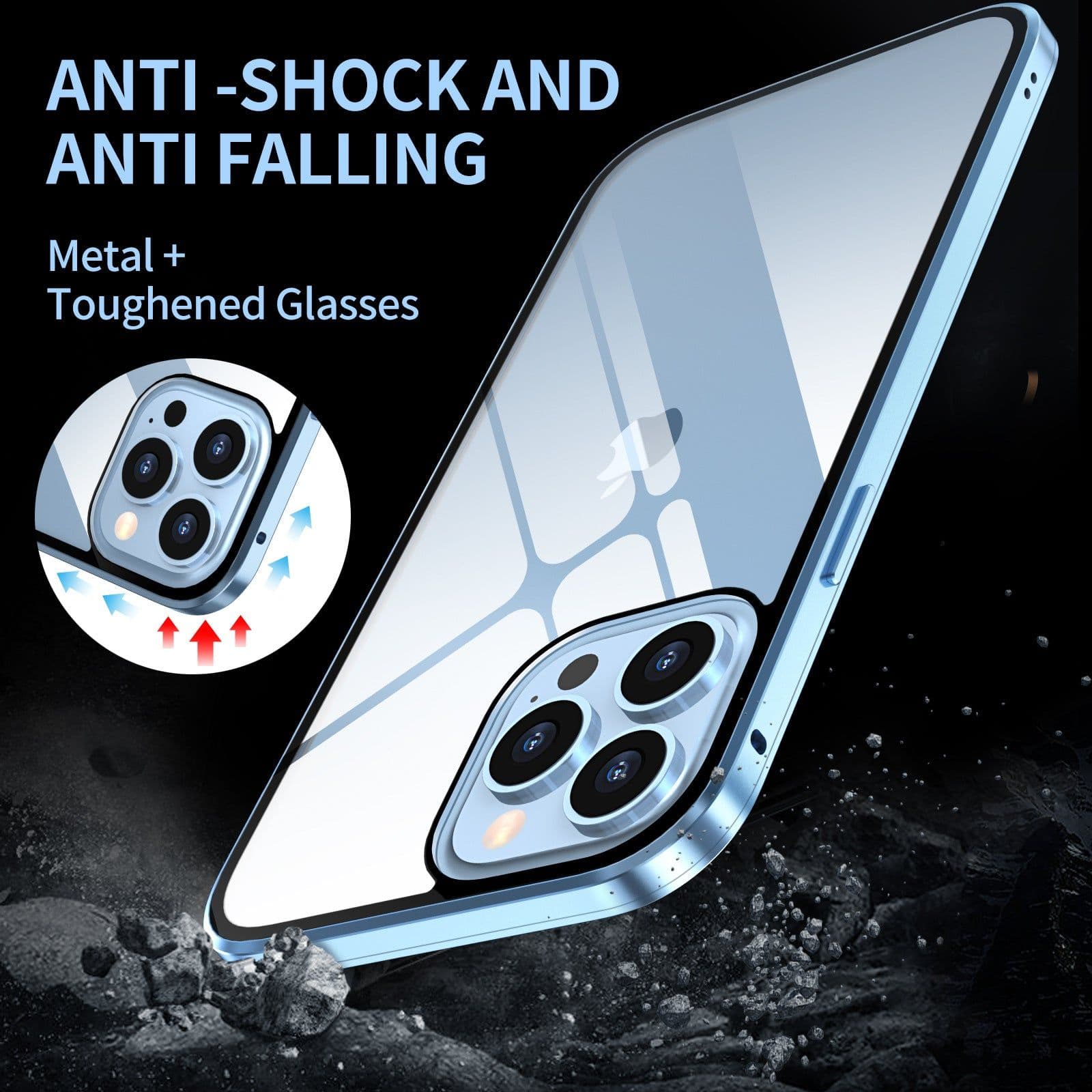 image-Suitable for Apple 13Pro privacy Magneto mobile phone case iPhone13Promax magnetic double-sided glass case