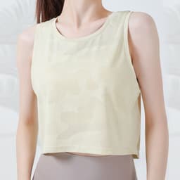 image-Airun Sports Vest Women Light Yellow L Sleeveless