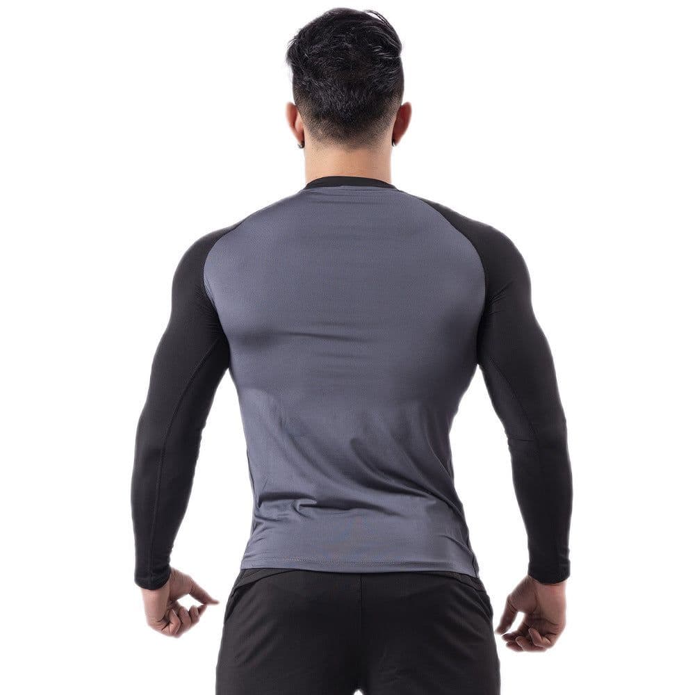 image-Si Ge Tu Fitness Long Sleeve - Gray 3XL Quick Dry