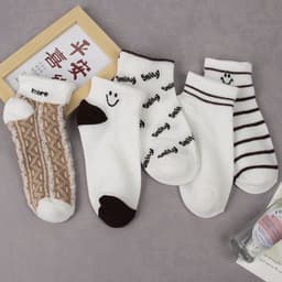 image-Socks women's socks shallow mouth spring and autumn cute Japanese cartoon brown bear summer thin invisible short boat socks women