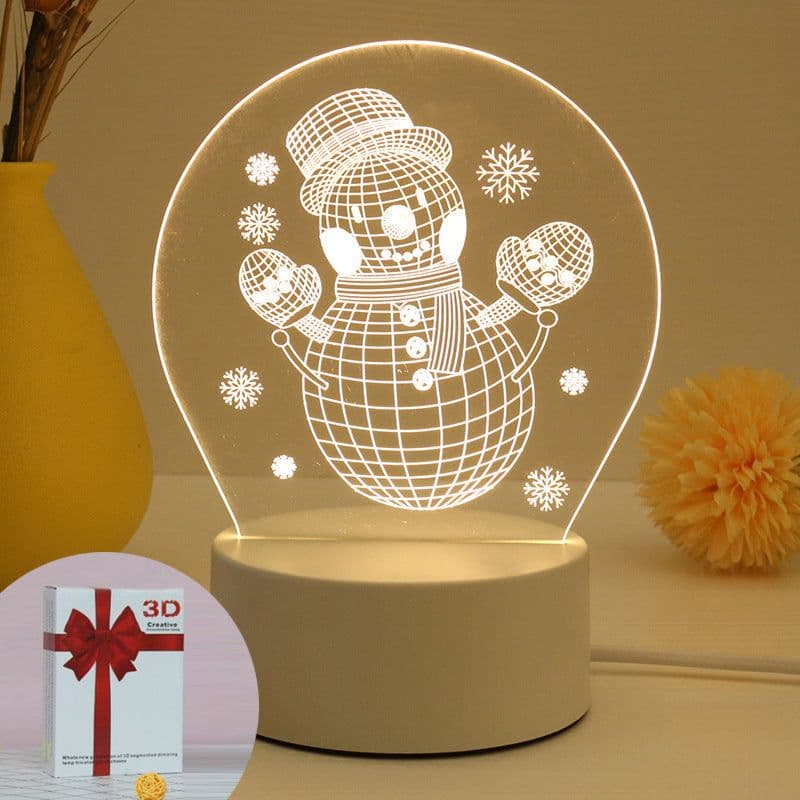 image-Christmas 3D Night Light Table Lamp, Kids' Gift, Modern, USB, 135x210mm