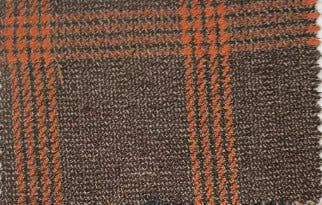 image-Men's Plaid Shirt Long Sleeve - Red-Brown XXXL