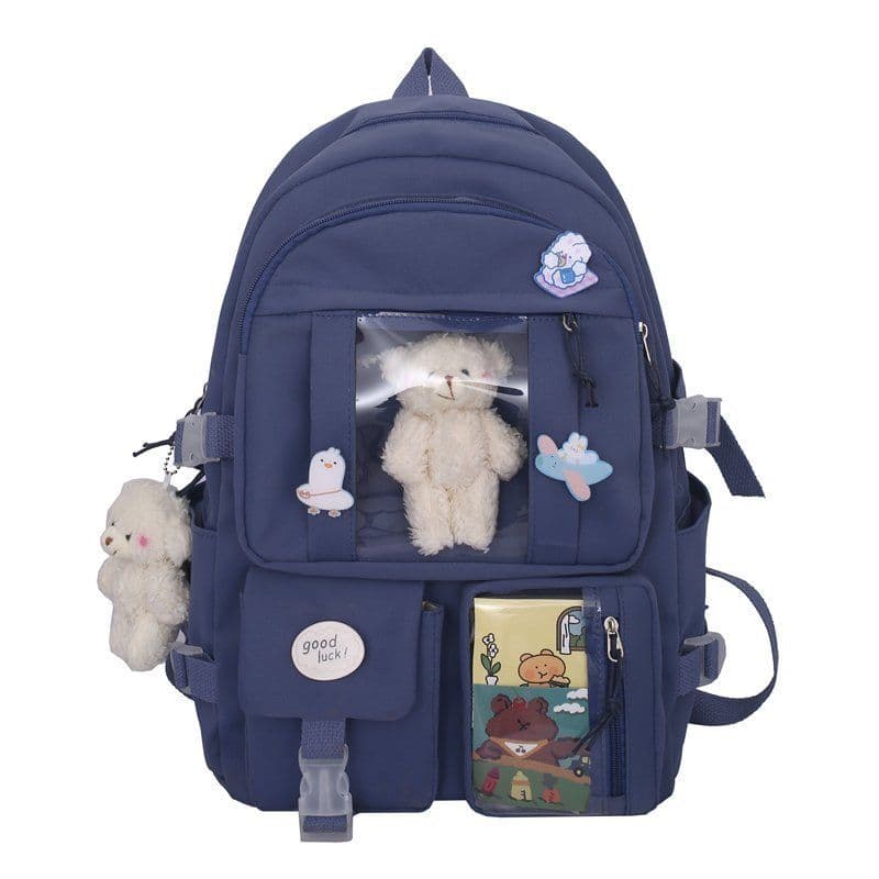 image-Ins wind large-capacity backpack Harajuku cartoon