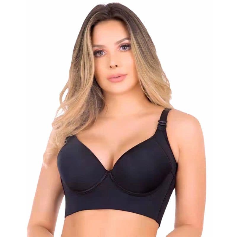 image-Nylon Bra 3/4 Cup Black Size 50 - Fixed Straps
