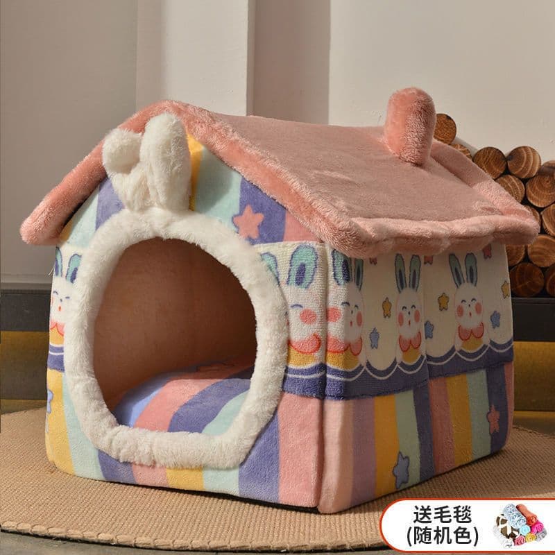 image-Dog kennel, winter warm dog house, universal for all seasons, small dog Teddy, removable and washable cat kennel, dog house, pet dog supplies