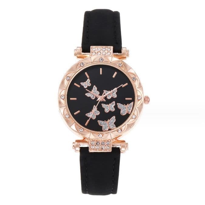 image-Douyin Women's Butterfly Digital Watch - Fashionable Simple