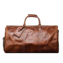 image-Autumn Products Leather Travel Bag - Retro Brown 20-35L