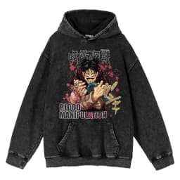 image-Cuifu Anime Sweatshirt - Black 5XL 100% Cotton Hooded Jacket