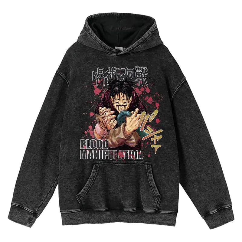 image-Cuifu Anime Sweatshirt - Black 5XL 100% Cotton Hooded Jacket