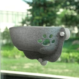 image-Cat Bed Hammock Window Suction Cup Pink