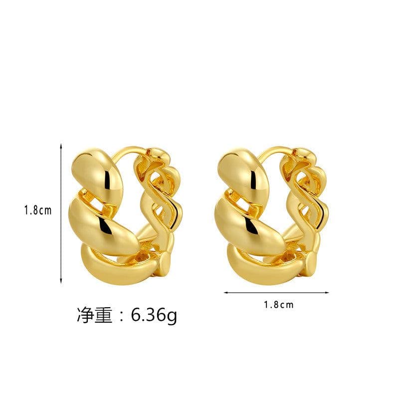 image-French Elegant Earrings - Retro Metal Style