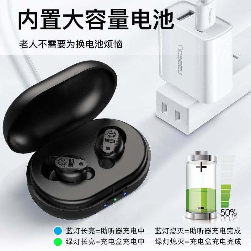 image-goodmi Wireless Hearing Aids - White Type-C