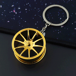 image-Creative Metal Car Key Chain - Turbo Gear Design