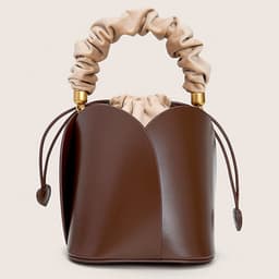 image-GUTT'SMEI Bucket Bag - Dark Green Genuine Leather
