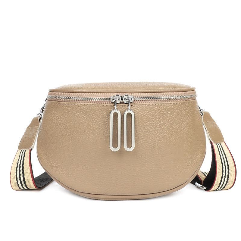 image-Fashion Saddle Bag Women - Light Brown Leather