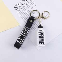 image-Cartoon Letter Keychain - Yellow PVC Doll Pendant