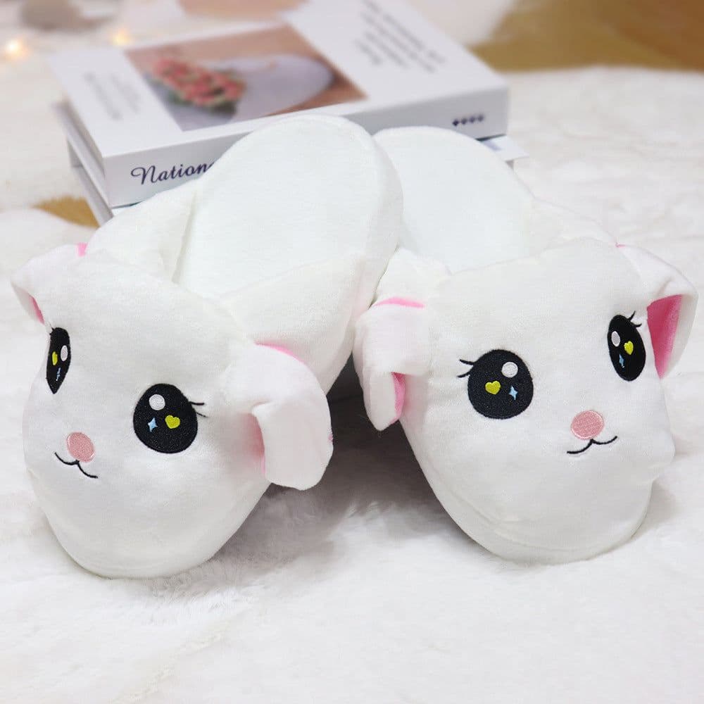image-Cute Cartoon Slippers - Moving Ears Anti-slip Blue