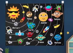 image-Montessori Space Learning Story Book Mat 103x75cm Felt Interactive