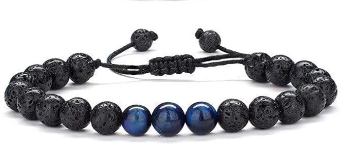 image-Cross-border Hot Selling Men's Bracelet Natural Tiger's Eye Braided Bracelet Essential Oil Aromatherapy Beads Amazon Hot Sale