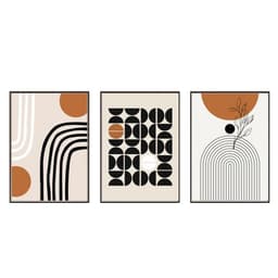 image-Modern Minimalist Living Room Morandi Abstract Sofa Background Wall Three-piece Painting