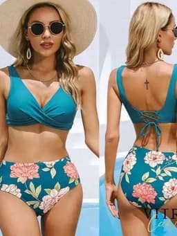 image-2021 bikini European and American spot sexy yellow multi-color bikini export swimsuit for women