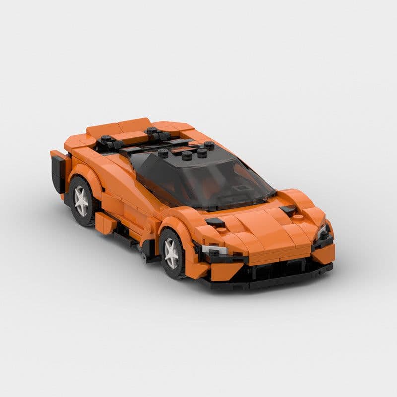 image-MOC McLaren 765LT Sports Car Building Blocks Orange